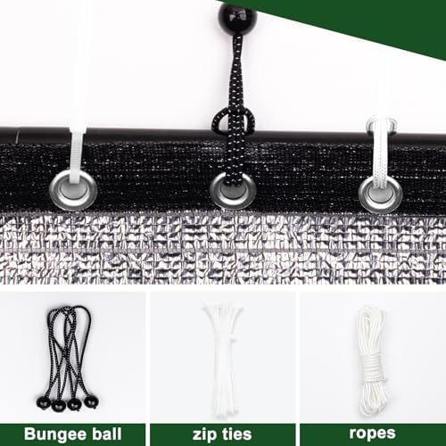85% Aluminet Shade Cloth, 10x12 FT Heat Reflective Tarp for Blocking Sun