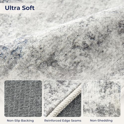 DMOYEST 9x12 Area Rug for Living Room Washable Abstract Indoor Carpet