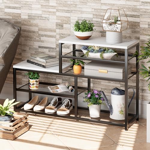Shoe Rack Bench for Entryway,Free Standing Shoe Storage Organizer for Front D...