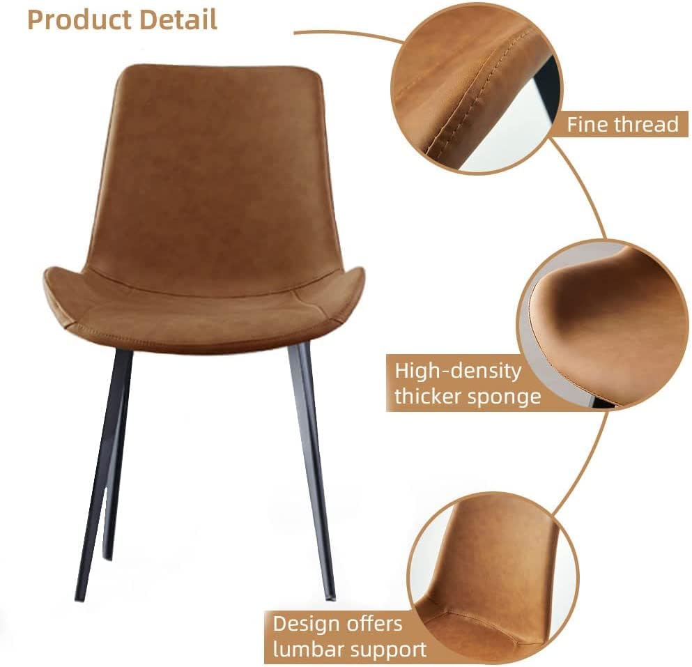 HIPIHOM Dining Chairs Set of 2, Modern Kitchen & Dining Room Chairs, Upho...