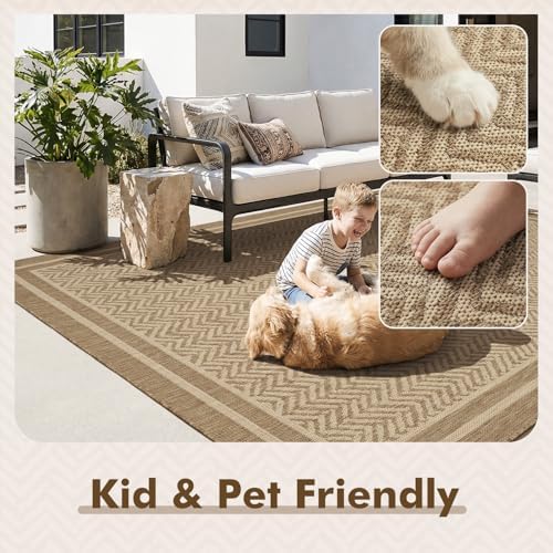MontVoo-Outdoor Rug-Patio Rug 5x7 Polypropylene Indoor Outdoor Rugs Outdoor C...