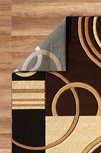 GLORY RUGS Area Rug Modern 2x7 Brown Soft Hand Carved Contemporary Floor Carp...
