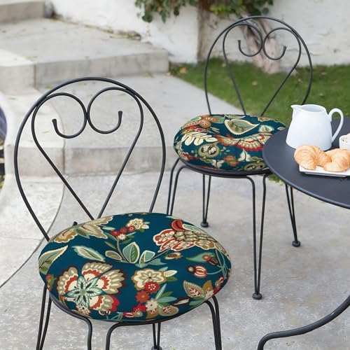 LVTXIII Outdoor Fluffy Bistro Chair Cushions Patio 15-Inch Round Seat Cushion...