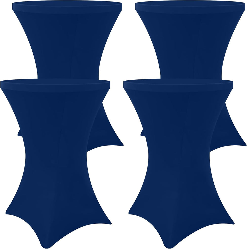 Moosfor Spandex Cocktail Table Covers 4 Pack, Elastic Fitted Stretch Table Cl...