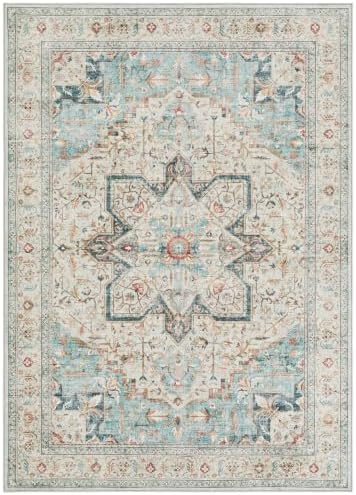 Tortania Area Rug 8x10 Living Room Rug Washable Soft Multi