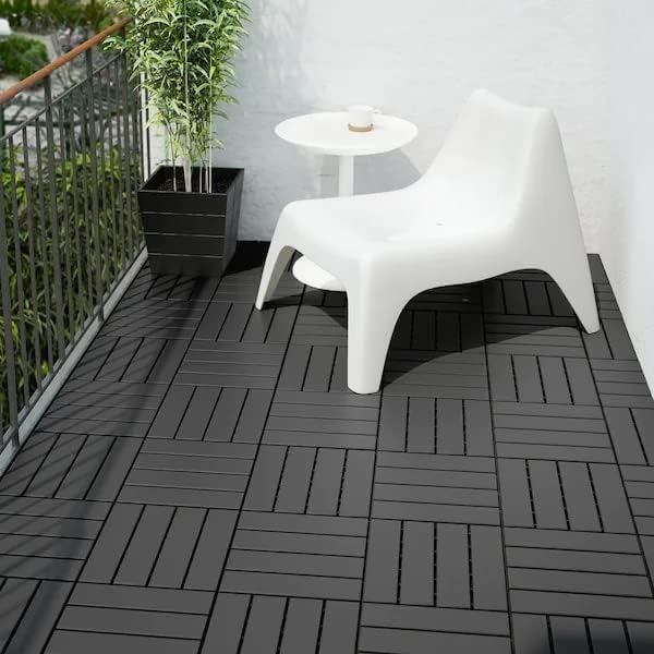 60 sq. ft Plastic Interlocking Deck Tiles,60 Pack Patio Deck Tiles,12"x1...