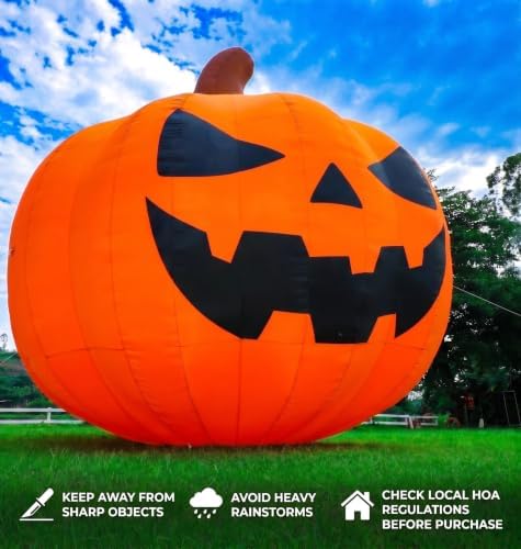 26FT Giant Inflatable Pumpkin Lighted Outdoor Halloween Decor