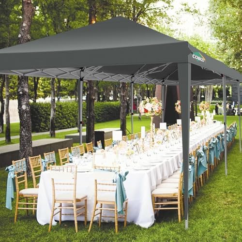 COBIZI 10x30 Pop Up Canopy Tent with 8 Sidewalls Party Tents for Parties Wedd...