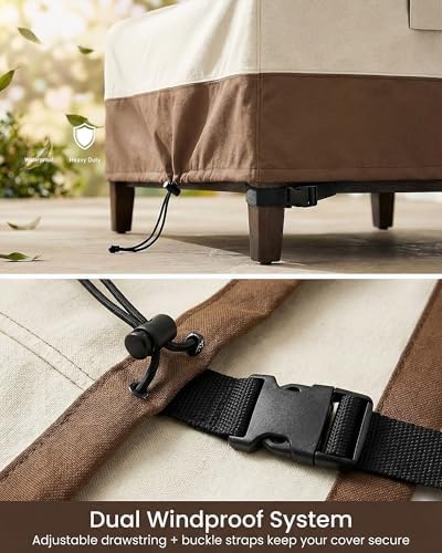 3-Piece Patio Bistro Furniture Cover Set, Heavy-Duty 600D Waterproof Outdoor ...