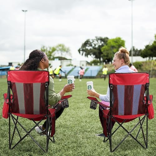 Nazhura 2 Pack Outdoor Camping Chairs Folding/Foldable/Portable with Cooler P...