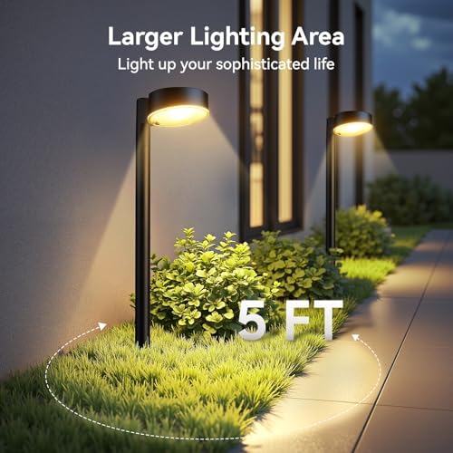 Ahaorigin 8 Pack Solar Pathway Lights Outdoor, 12 Brighter LEDs Solar Lights ...