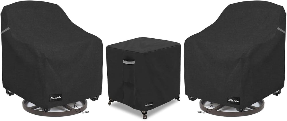ANartcle 3 Pieces Patio Bistro Sets Cover,600D Waterproof Heavy Duty Patio Fu...