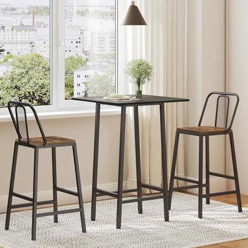 YATINEY Bar Table, Kitchen Dining Table, Bar Counter Height Table, Pub Color ...
