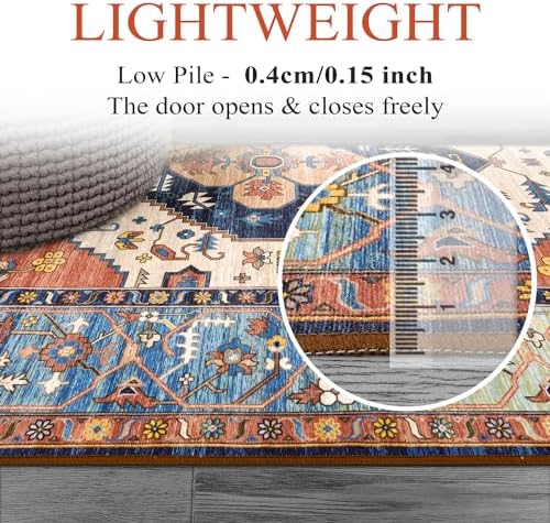 Lahome Area Rugs 9x12 Living Room - Boho Non-Slip Washable Rug Ultra-Thin Sta...