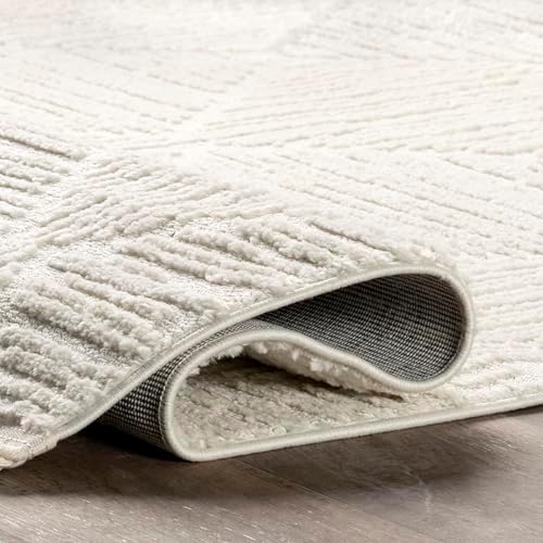 nuLOOM Kerry Cream Geometric Power Loomed Area Rug, 12' x 15'