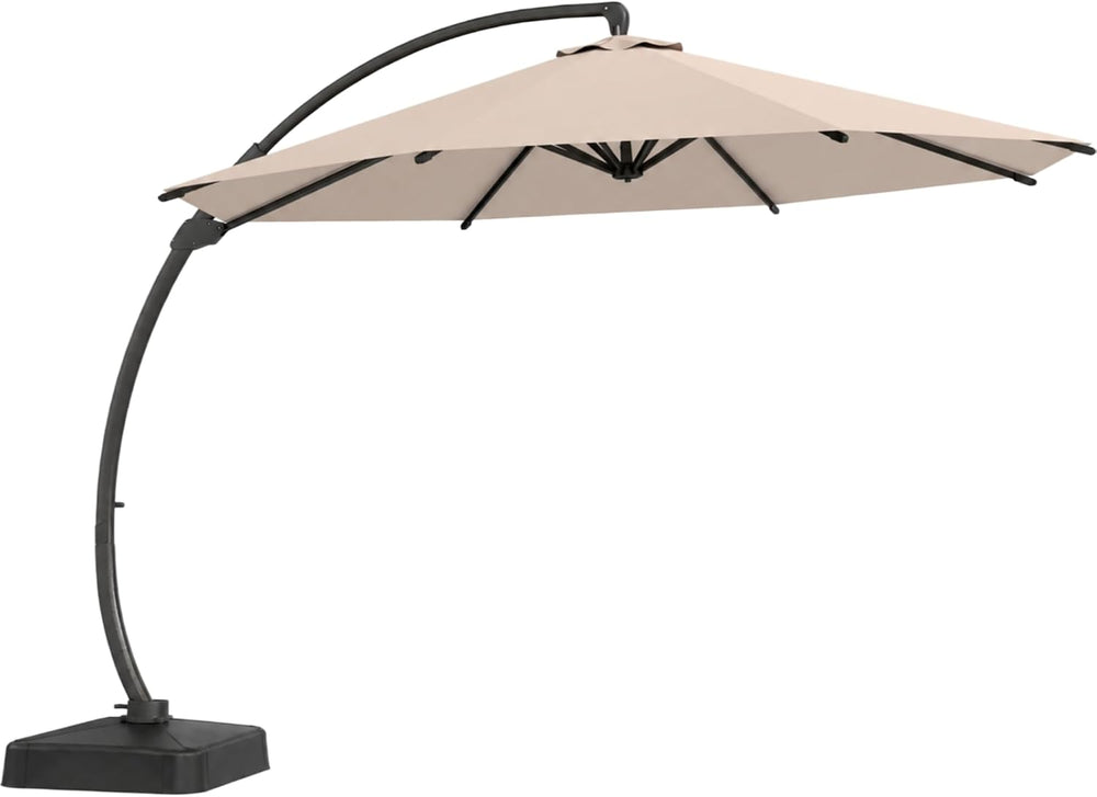 Kingdura 11ft Offset Cantilever Patio Umbrella with Base Included, Large Roun...