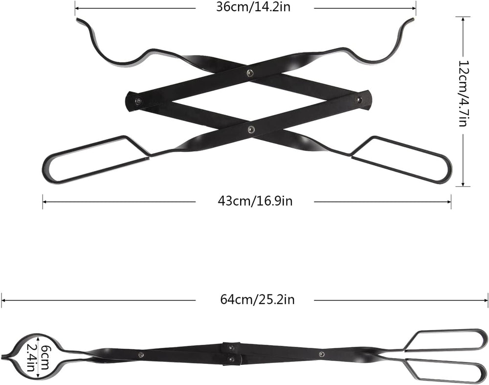 26" Fireplace Tongs, Fire Pit Tool, Fire Pit Accessories Tool for Outdoo...