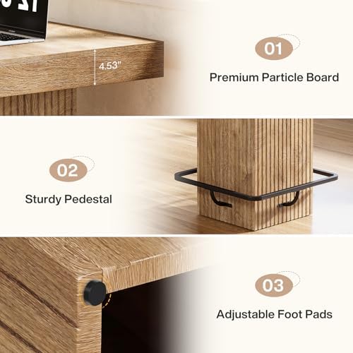 Tribesigns Square Bar Table, Kitchen Dining Table, Industrial Counter Height ...