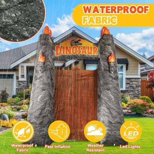 10ft Halloween Dinosaur Inflatable Archway Birthday Decorations