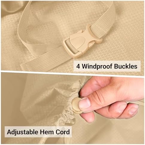 X-Large Heavy Duty Outdoor Chair Covers Waterproof, 43 x 42 x 42 in, Beige
