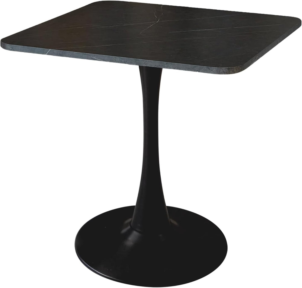 Square Modern Dinning Table 30 inches for 2-4 Bistro Tulip Table with Faux Ma...