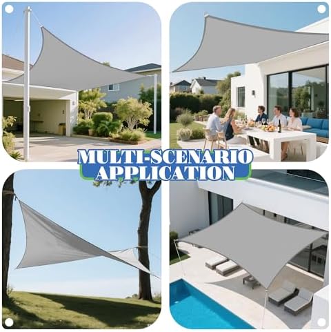 ECOOPTS 10'x15' Waterproof Sun Shade Sail Rectangle Canopy Cover UV B...
