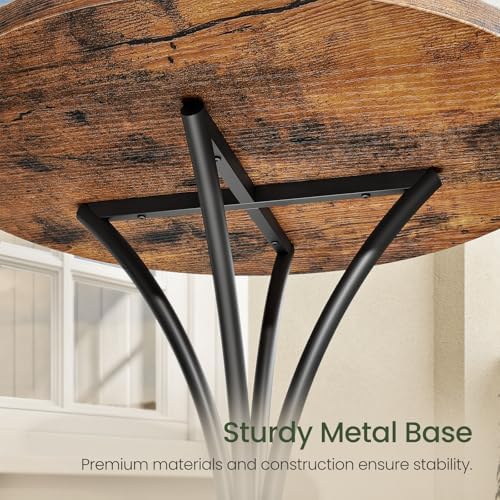 CHOEZON Bar Table, Round High Top Table, Home Counter Height Table, for Kitch...