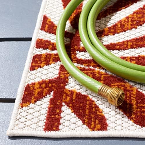 SAFAVIEH Washable Rug Outdoor Cabana Collection - 8' x 10', Cream &am...