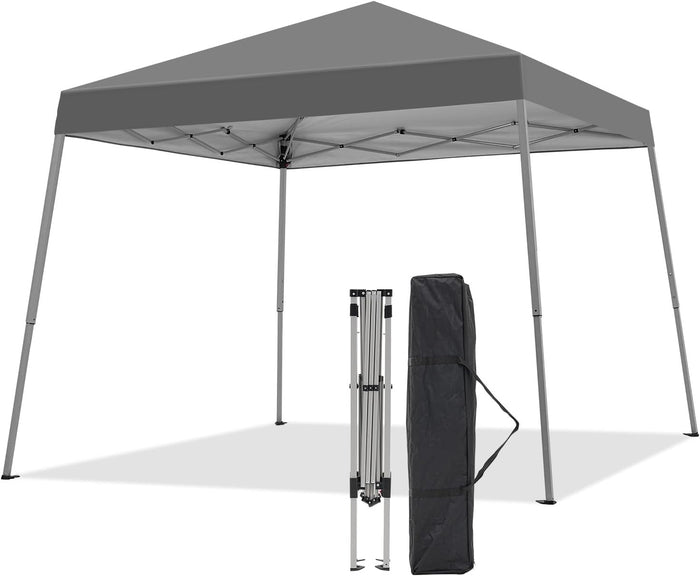 10x10FT Slant Leg Pop Up Canopy Tent, Portable Outdoor Shelter