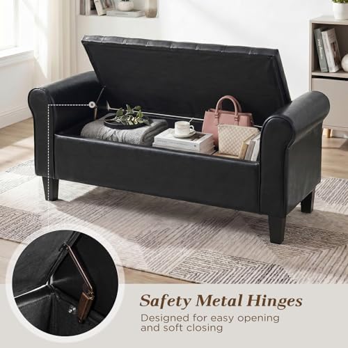 ECOTOUGE 55" Storage Ottoman Bench for Living Room, End of Bed Bench wit...