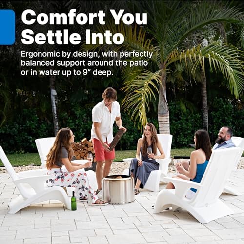 Step2 Vero Adirondack Chair, Stylish Poolside Lounger, Fade-Resistant, Waterp...