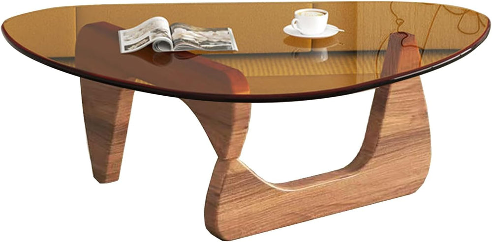 Modern Glass Coffee Table for Living Room, Mid Century Coffee Table, Small Co...