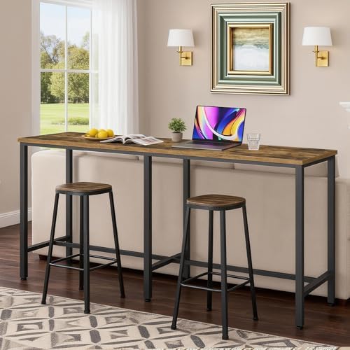 YATINEY 78.7" Long Bar Table, Counter Bar Height Table, High Top Table, ...