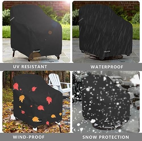 ANartcle Patio Adirondack Chair Cover 2 Pack,600D Waterproof Heavy Duty Outdo...