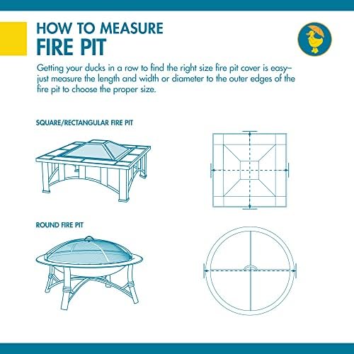 DUCKCOVERS Ultimate Waterproof 38 Inch Square Fire Pit Cover, Patio Furniture...