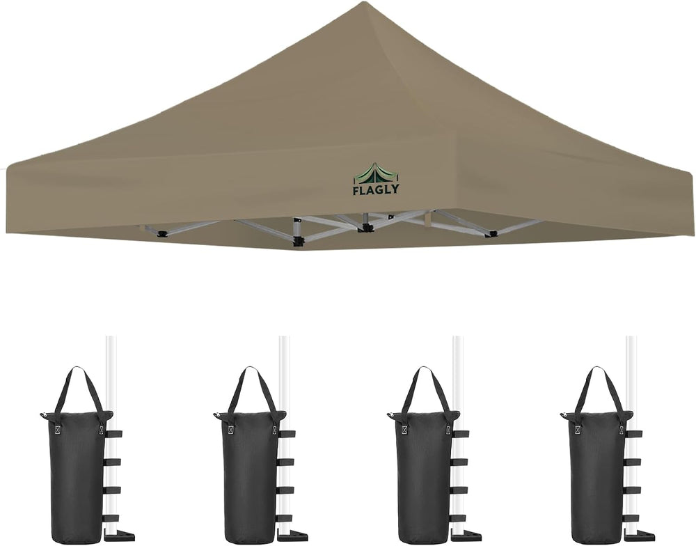 Canopy Replacement Top for 10x10ft Pop Up Canopy Tent Waterproof Durable Cove...