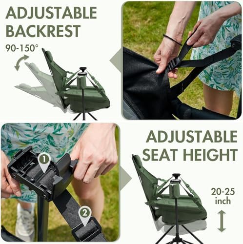 Portal Hammock Camping Chair, Portable Outdoor Swinging Chairs, Rocking Chair...