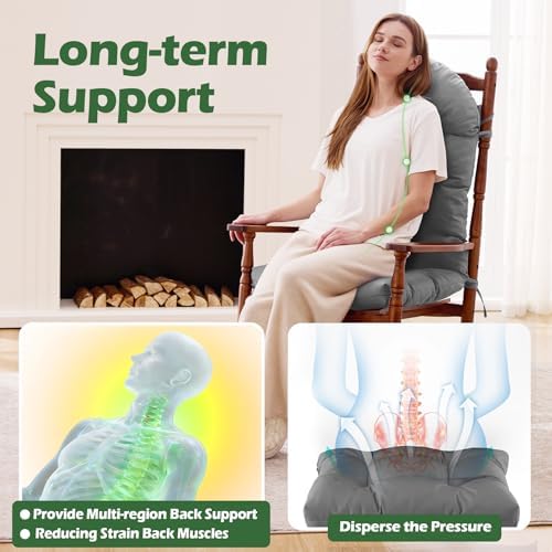 Rocking Chair Cushions, Indoor/Outdoor Adirondack Chair Cushion, Waterproof a...