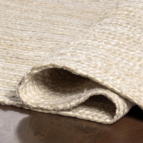 nuLOOM Rigo Off White Solid Flatweave Runner Rug, 2' x 16'