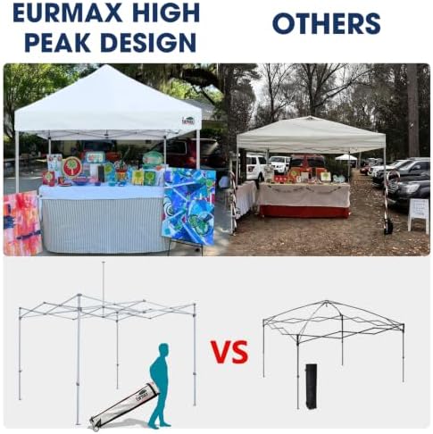 Eurmax USA 10x10ft Pop Up Canopy,Commercial Instant Tent for Outdoor Events,P...