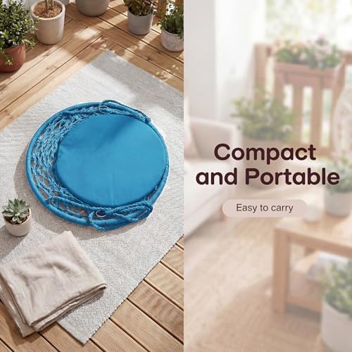 Giantex Hammock Chair Macrame Swing, Boho Swing Chair with Round Seat Cushion...
