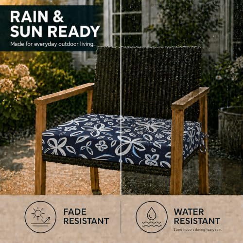 Outdoor Chair Cushions, Set of 4, 24"*24"*4", Water Resistant,...