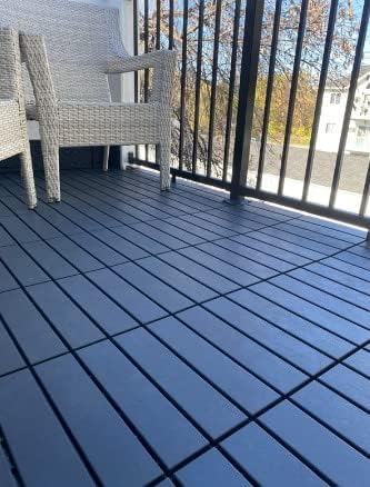 60 sq. ft Plastic Interlocking Deck Tiles,60 Pack Patio Deck Tiles,12"x1...