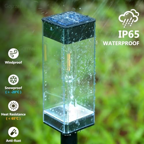 Solar Pathway Lights Outdoor Waterproof Landscape Lighting 8 Pack