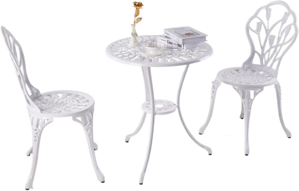 KAILI Patio Bistro Sets 3 Piece cast Aluminum Patio Furniture Outdoor Garden ...