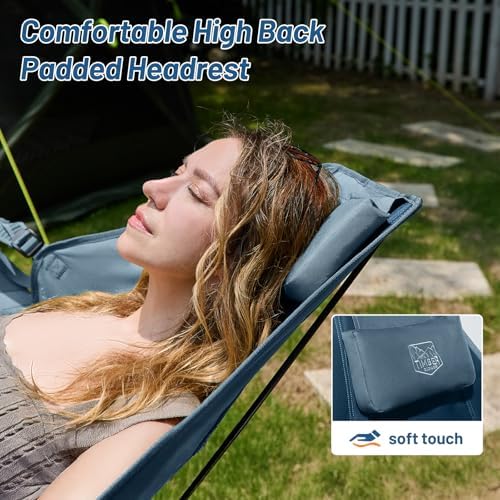 TIMBER RIDGE Hammock Camping Chair with Adjustable Backrest, Heavy Duty Foldi...