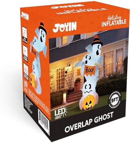 JOYIN Halloween Inflatable Ghost Outdoor Decorations, Giant Overlap Ghost Inf...