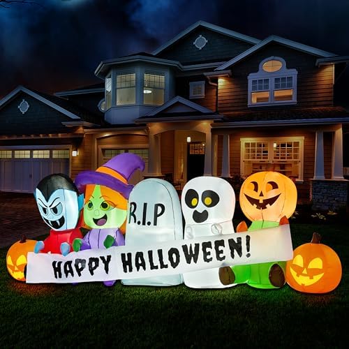 Joiedomi 8 FT Long Inflatable Halloween Decor Outdoor, Halloween Blow Up Deco...