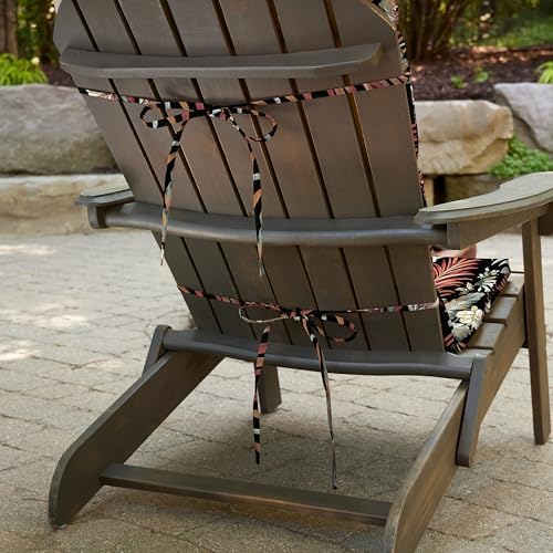 Arden Outdoor Adirondack Chair Cushion, Foam, 20x46, Black Tropical