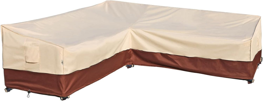 Outdoor Sectional Cover V-Shaped Garden Patio Furniture Covers Waterproof Rip...